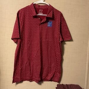 Apt. 9 Men's Burgundy Polka Dot Polo